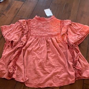 Pink/red Free People Blouse S